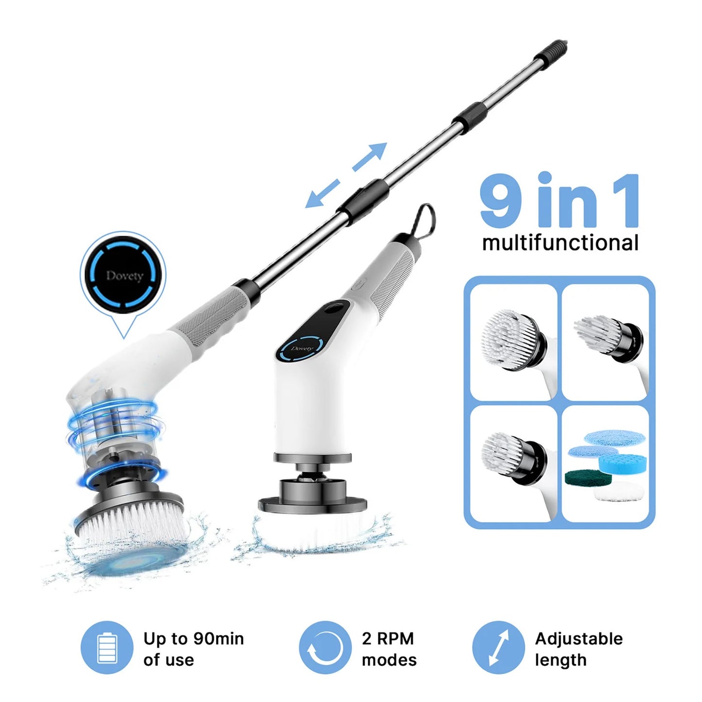 Electric spin scrubber
