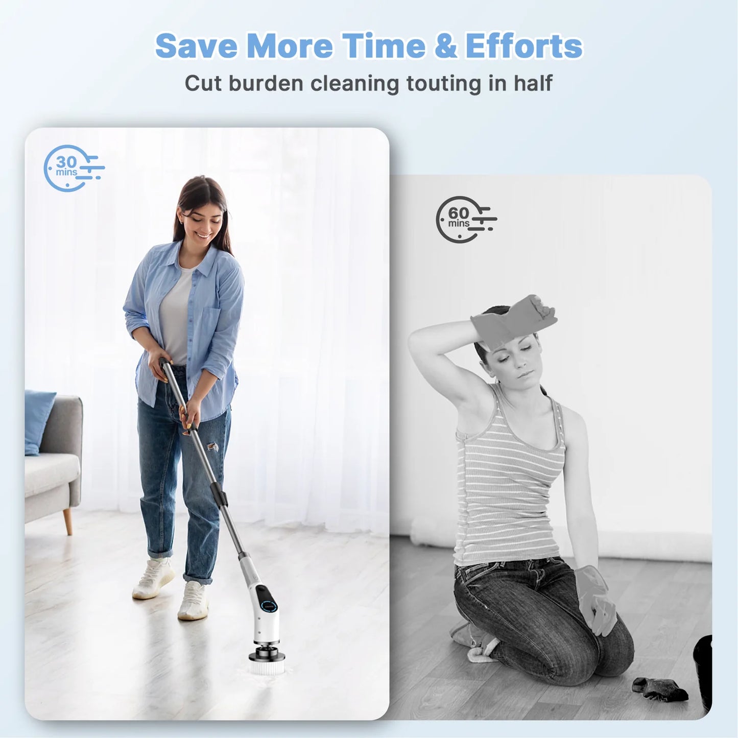 Electric spin scrubber